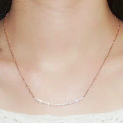 Simple Style Solid Color Sterling Silver Inlay Artificial Gemstones Necklace -Cheap Jewelry Store 1661576831276552192