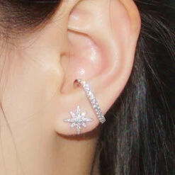 1 Piece Modern Style Star Inlay Sterling Silver Artificial Gemstones Earrings 10 1 Piece Modern Style Star Inlay Sterling Silver Artificial Gemstones Earrings -Cheap Jewelry Store 1661576907189260288