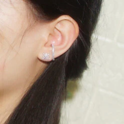 1 Piece Modern Style Star Inlay Sterling Silver Artificial Gemstones Earrings 11 1 Piece Modern Style Star Inlay Sterling Silver Artificial Gemstones Earrings -Cheap Jewelry Store 1661576931965014016