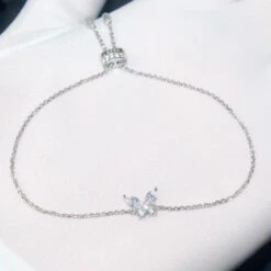 Simple Style Butterfly Sterling Silver Inlay Artificial Gemstones Bracelets -Cheap Jewelry Store 1661577056451956736 1