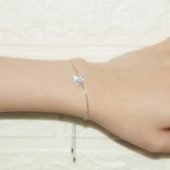 Simple Style Butterfly Sterling Silver Inlay Artificial Gemstones Bracelets -Cheap Jewelry Store 1661577062944739328