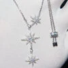 Classic Style Star Sterling Silver Inlay Artificial Gemstones Pendant Necklace -Cheap Jewelry Store 1661577169085796352