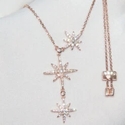 Classic Style Star Sterling Silver Inlay Artificial Gemstones Pendant Necklace -Cheap Jewelry Store 1661577190942314496