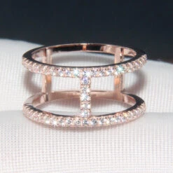 Classic Style Round Sterling Silver Inlay Artificial Gemstones Rings -Cheap Jewelry Store 1661577314196131840