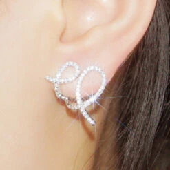 1 Pair Classic Style Geometric Inlay Sterling Silver Artificial Gemstones Ear Studs -Cheap Jewelry Store 1661577469301493760