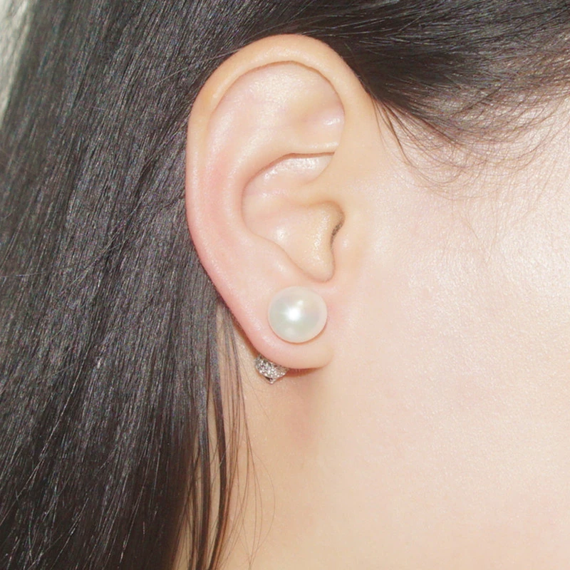 1 Piece Commute Solid Color Inlay Sterling Silver Artificial Gemstones Ear Studs 5 1 Piece Commute Solid Color Inlay Sterling Silver Artificial Gemstones Ear Studs - Image 3