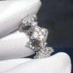 Casual Geometric Sterling Silver Inlay Artificial Gemstones Rings -Cheap Jewelry Store 1661577704018939904