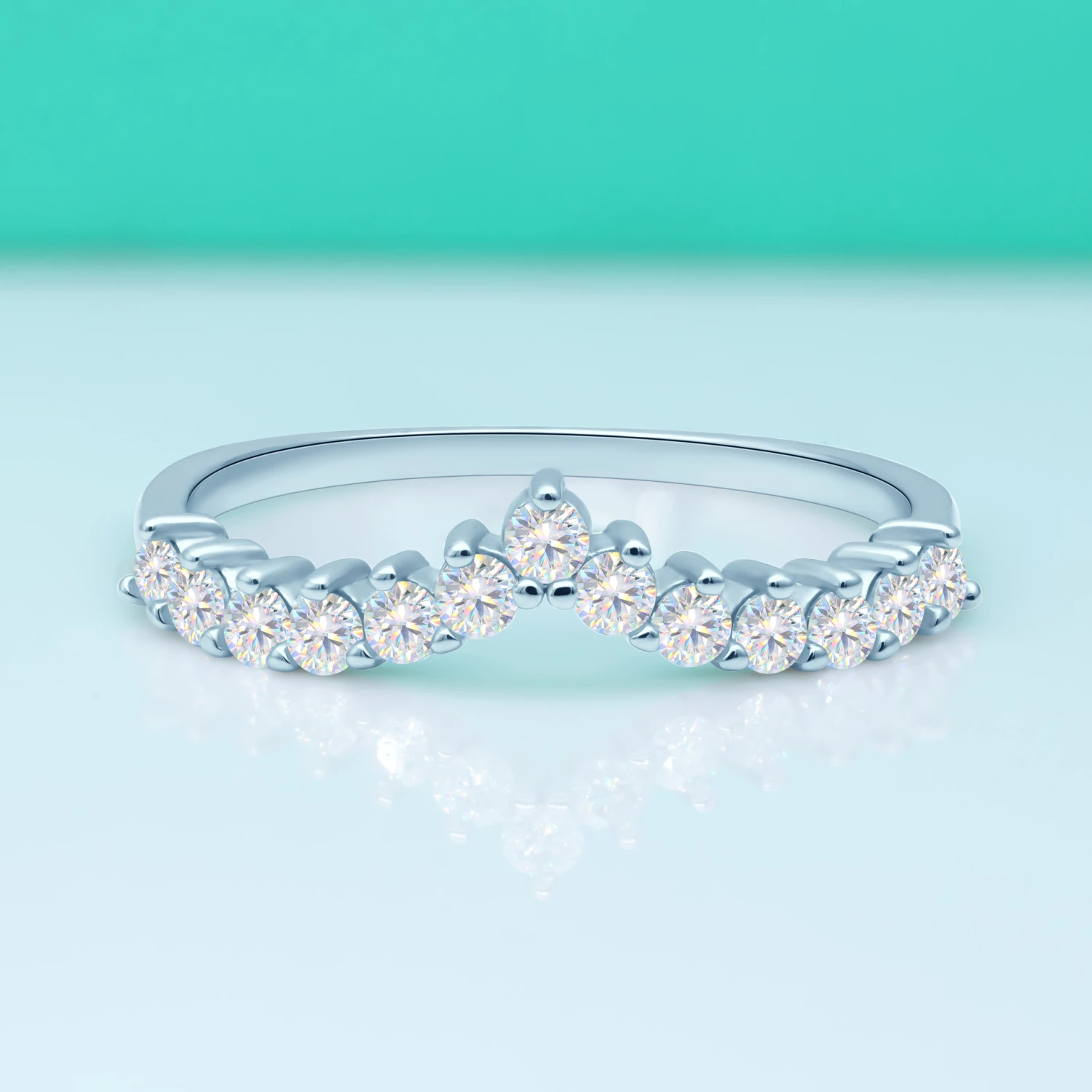 Elegant Classic Style Streetwear Geometric Sterling Silver Moissanite Rings In Bulk 6 Elegant Classic Style Streetwear Geometric Sterling Silver Moissanite Rings In Bulk - Image 4