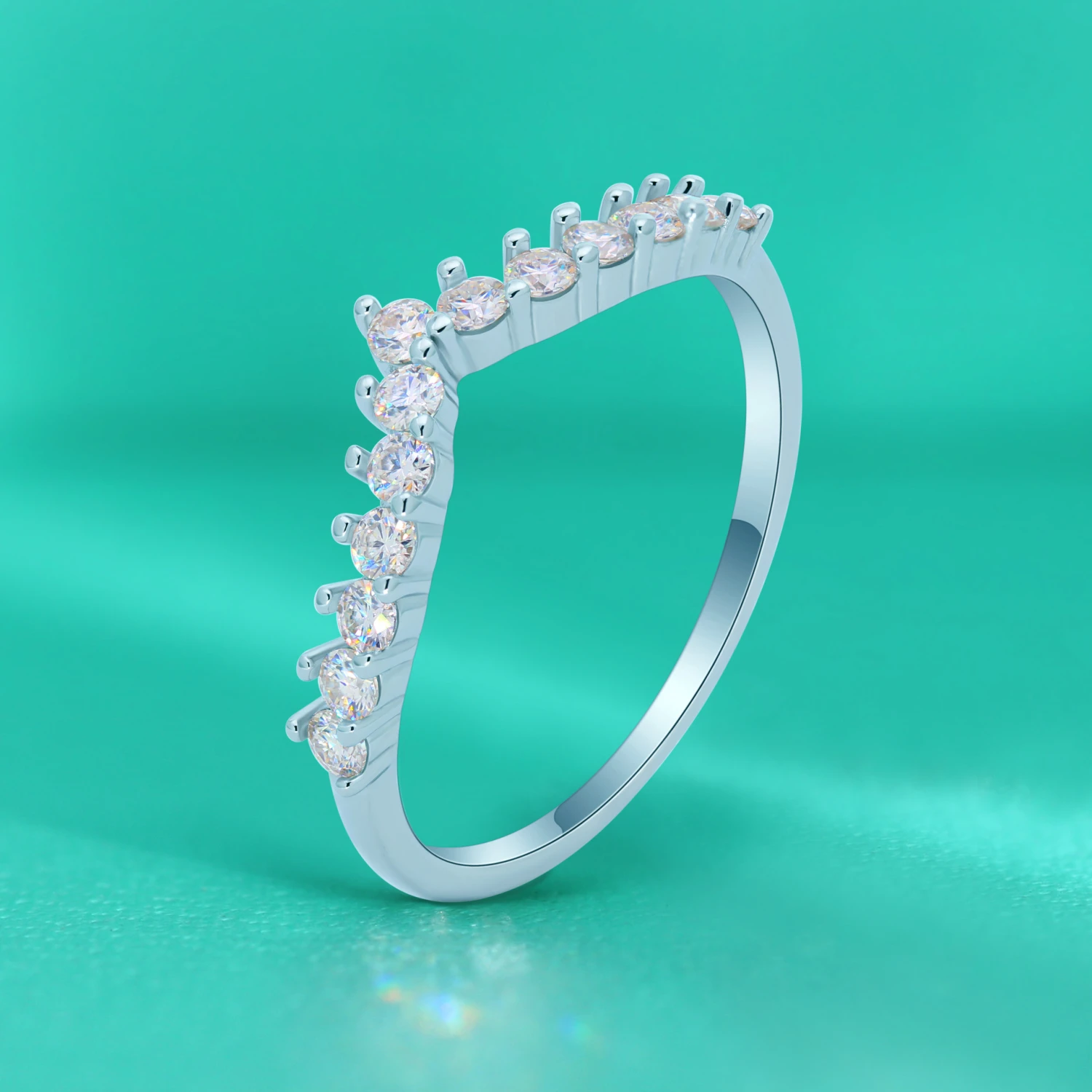 Elegant Classic Style Streetwear Geometric Sterling Silver Moissanite Rings In Bulk 3 Elegant Classic Style Streetwear Geometric Sterling Silver Moissanite Rings In Bulk