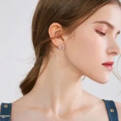 Modern Style Sun Sterling Silver Moissanite Ear Studs In Bulk -Cheap Jewelry Store 1661584239365328896