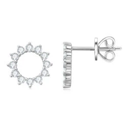 Modern Style Sun Sterling Silver Moissanite Ear Studs In Bulk -Cheap Jewelry Store 1661584294839193600