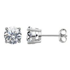 Simple Style Round Sterling Silver 18K Gold Plated Moissanite Ear Studs In Bulk -Cheap Jewelry Store 1661584364825350144