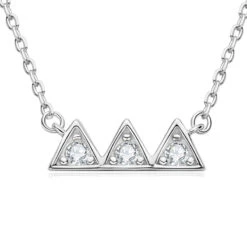 Classic Style Geometric Sterling Silver Moissanite Pendant Necklace In Bulk -Cheap Jewelry Store 1661584379115343872