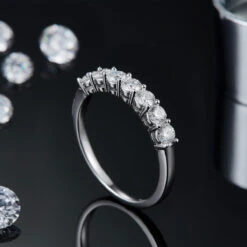 Sweet Geometric Sterling Silver Moissanite Rings In Bulk -Cheap Jewelry Store 1661584573122875392 1