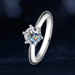 Simple Style Geometric Sterling Silver Moissanite Rings In Bulk -Cheap Jewelry Store 1661584592437645312