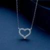 Modern Style Heart Shape Sterling Silver Moissanite Pendant Necklace In Bulk -Cheap Jewelry Store 1661584975130136576