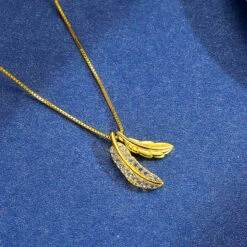 Casual Simple Style Leaf Sterling Silver Plating Inlay Zircon Necklace -Cheap Jewelry Store 1662278874425331712