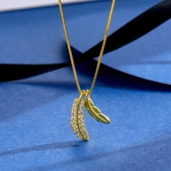 Casual Simple Style Leaf Sterling Silver Plating Inlay Zircon Necklace -Cheap Jewelry Store 1662278875243220992 1