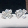 1 Pair Elegant Shiny Bow Knot Inlay Sterling Silver Zircon Ear Studs -Cheap Jewelry Store 1662336697872027648