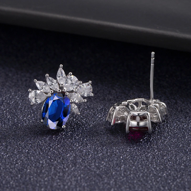 1 Pair Luxurious Queen Shiny Petal Plating Inlay Sterling Silver High Carbon Diamond White Gold Plated Ear Studs 6 1 Pair Luxurious Queen Shiny Petal Plating Inlay Sterling Silver High Carbon Diamond White Gold Plated Ear Studs - Image 4