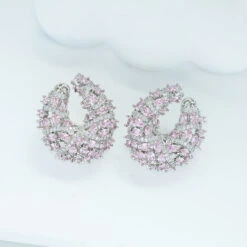 1 Pair Modern Style U Shape Irregular Inlay Copper Zircon Ear Studs -Cheap Jewelry Store 1663019619448918016