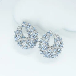 1 Pair Modern Style U Shape Irregular Inlay Copper Zircon Ear Studs -Cheap Jewelry Store 1663019641406099456 1