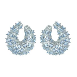 1 Pair Modern Style U Shape Irregular Inlay Copper Zircon Ear Studs -Cheap Jewelry Store 1663019647252959232