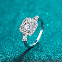 Classic Style Rhombus Sterling Silver Moissanite Rings In Bulk -Cheap Jewelry Store 1664089373815214080