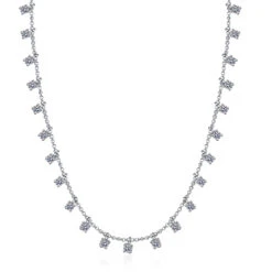 Lady Solid Color Sterling Silver Moissanite Necklace In Bulk -Cheap Jewelry Store 1664091663196360704