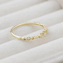 IG Style Korean Style Geometric Sterling Silver Plating Inlay Zircon 14K Gold Plated Rings -Cheap Jewelry Store 1664551681339297792