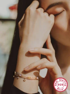 Elegant Luxurious Queen Square Sterling Silver Plating Inlay Opal 18K Gold Plated Bracelets 9 Elegant Luxurious Queen Square Sterling Silver Plating Inlay Opal 18K Gold Plated Bracelets -Cheap Jewelry Store 1664920565070303232