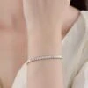 Simple Style Round Sterling Silver Plating Inlay Zircon 18K Gold Plated White Gold Plated Tennis Bracelet 1 Simple Style Round Sterling Silver Plating Inlay Zircon 18K Gold Plated White Gold Plated Tennis Bracelet -Cheap Jewelry Store 1665626916243247104