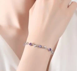 Elegant Round Sterling Silver Plating Inlay Zircon White Gold Plated Bracelets -Cheap Jewelry Store 1665629677018025984 1