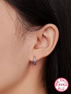 1 Pair Simple Style Oil Painting Enamel Plating Sterling Silver 18K Gold Plated White Gold Plated Earrings -Cheap Jewelry Store 1665636766444556288