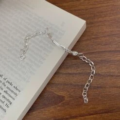 Simple Style Solid Color Sterling Silver Patchwork Bracelets 9 Simple Style Solid Color Sterling Silver Patchwork Bracelets -Cheap Jewelry Store 1666285686791213056