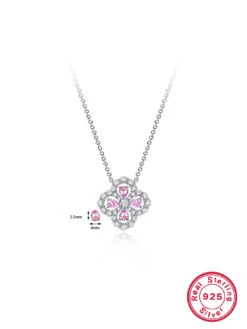 Elegant Luxurious Four Leaf Clover Sterling Silver Plating Inlay Zircon 18K Gold Plated White Gold Plated Pendant Necklace -Cheap Jewelry Store 1666299954362191872