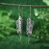 1 Pair Simple Style Leaf Plating Sterling Silver Gold Plated Ear Studs -Cheap Jewelry Store 1666671604337348608