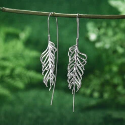 1 Pair Simple Style Leaf Plating Sterling Silver Gold Plated Ear Studs