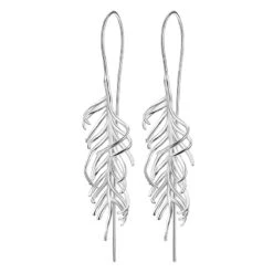 1 Pair Simple Style Leaf Plating Sterling Silver Gold Plated Ear Studs -Cheap Jewelry Store 1666671607025897472