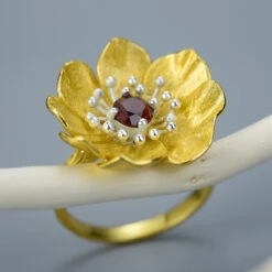 Sweet Flower Sterling Silver Inlay Zircon Rings -Cheap Jewelry Store 1666671683865546752