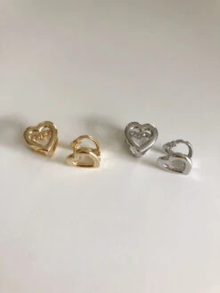 1 Pair Simple Style Heart Shape Plating Sterling Silver Ear Studs -Cheap Jewelry Store 1666683021748736000 1