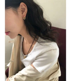 1 Pair Simple Style Heart Shape Plating Sterling Silver Ear Studs -Cheap Jewelry Store 1666683022365298688