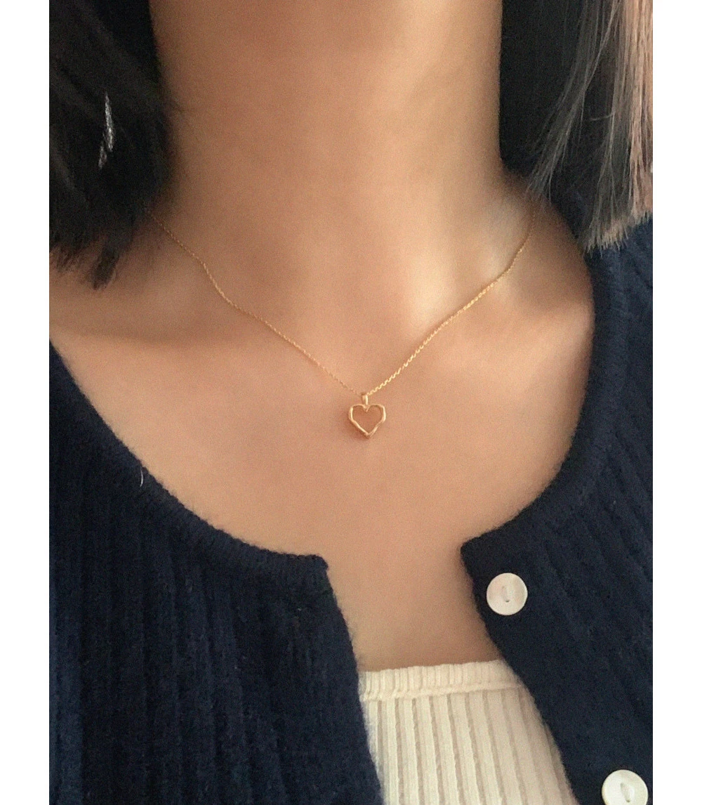 Modern Style Heart Shape Sterling Silver Plating Pendant Necklace 4 Modern Style Heart Shape Sterling Silver Plating Pendant Necklace - Image 2