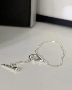 Simple Style Solid Color Sterling Silver Toggle Plating Bracelets -Cheap Jewelry Store 1666683153873506304 1