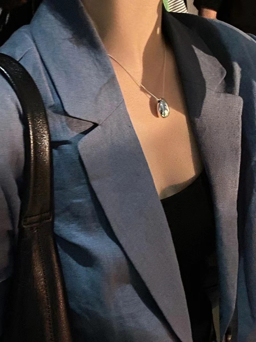 Basic Lady Korean Style Water Droplets Sterling Silver Plating Pendant Necklace 7 Basic Lady Korean Style Water Droplets Sterling Silver Plating Pendant Necklace - Image 5