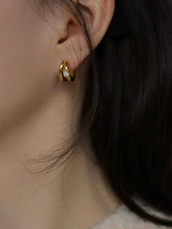 1 Pair IG Style Korean Style Geometric Plating Inlay Sterling Silver Zircon Ear Studs -Cheap Jewelry Store 1666688443591299072