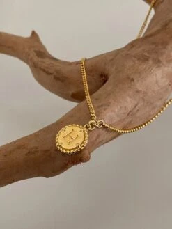 Retro Letter Sterling Silver Plating Pendant Necklace -Cheap Jewelry Store 1666688940016537600