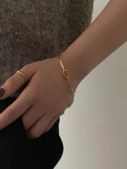 IG Style Simple Style Solid Color Sterling Silver Plating Hollow Out Bracelets -Cheap Jewelry Store 1666689111676817408