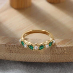 Elegant Round Sterling Silver Plating Inlay Freshwater Pearl Zircon Rings -Cheap Jewelry Store 1666689304837099520 1