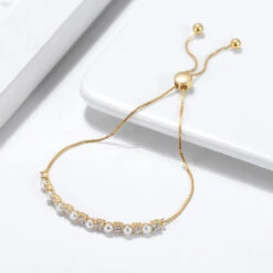 Elegant Round Sterling Silver Plating Inlay Freshwater Pearl Zircon Bracelets -Cheap Jewelry Store 1666689322759360512 1